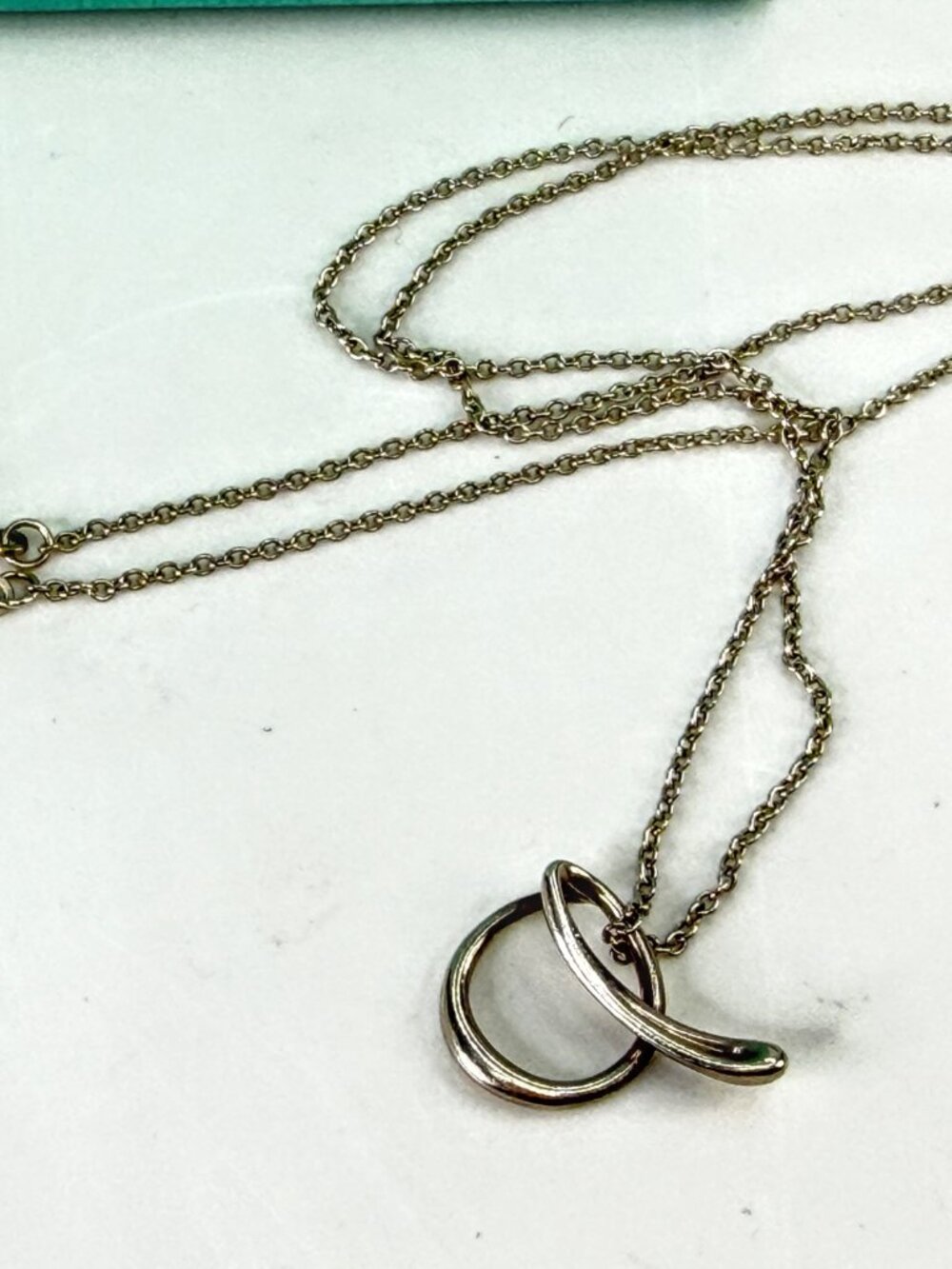 Tiffany & Co. Sterling Silver Initial Q Pendant Necklace 16" 4.3g JR2047 - Picture 2 of 7